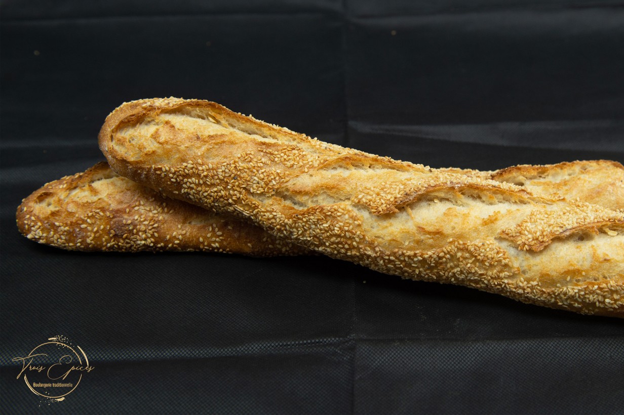baguette sésame farine blanche,sésame pour faconnage